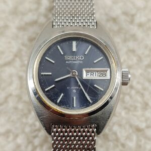 Seiko Automatic 17 Jewels 2706-0070 Navy Dial Kanji Day-date Vintage 24mm Ladies